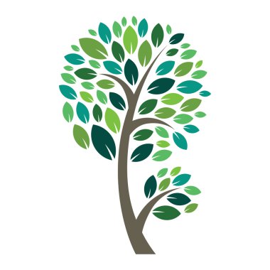 Stilize vektör ağaç logo simge
