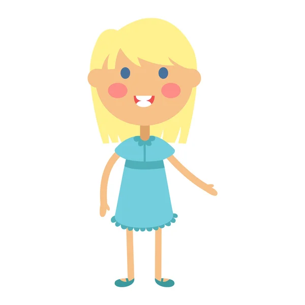 Menina bonito Vector ilustração . —  Vetores de Stock