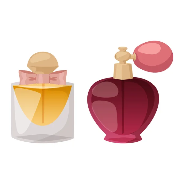 Parfum fles vector set. — Stockvector