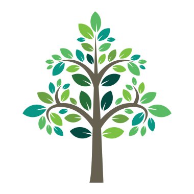 Stilize vektör ağaç logo simge