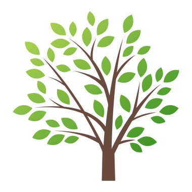 Stilize vektör ağaç logo simge