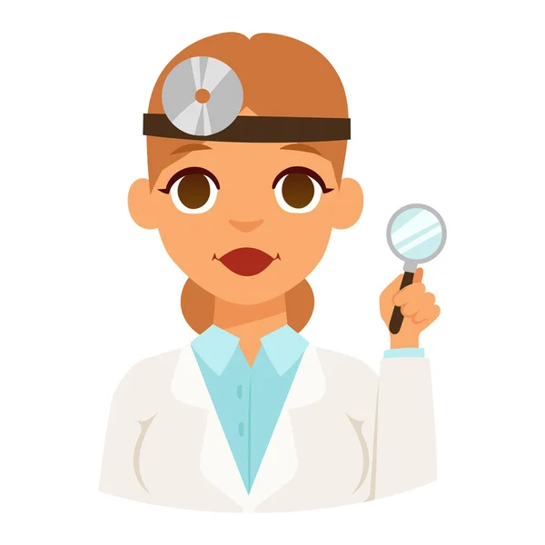 Doctor spetialist avatar cara vector — Vector de stock