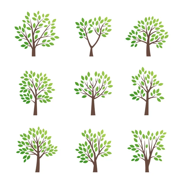 Icono de logotipo de árbol de vector estilizado — Vector de stock