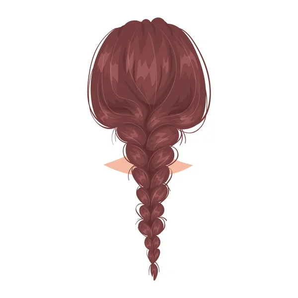 Coiffure vectorielle femme vue de dos — Image vectorielle