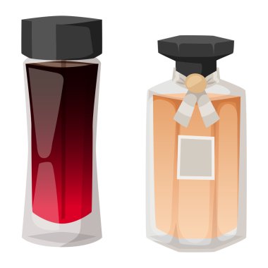 Parfüm şişesi vektör şablonu