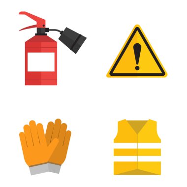 Emanet iş vektör simgeler düz stil