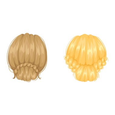 Vektör kadın saç modeli geri görüntülemek