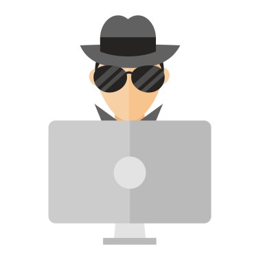 Hacker vektör çizim.