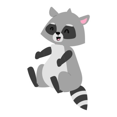 Komik Rakun vektör çizim.