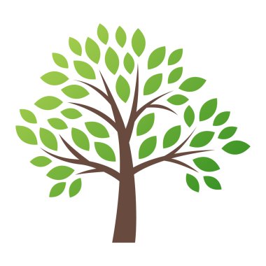 Stilize vektör ağaç logo simge