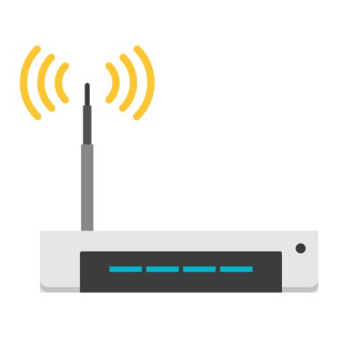 Wi-fi modem yönlendiricisi beyaza izole edildi