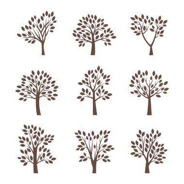 Stilize vektör ağaç logo simge