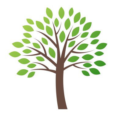 Stilize vektör ağaç logo simge