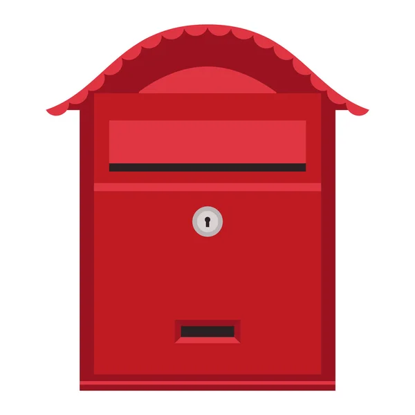Post mail box vektor elszigetelt — Stock Vector