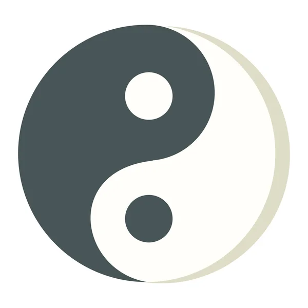 Yin Yang ícone isolado vetor . — Vetor de Stock