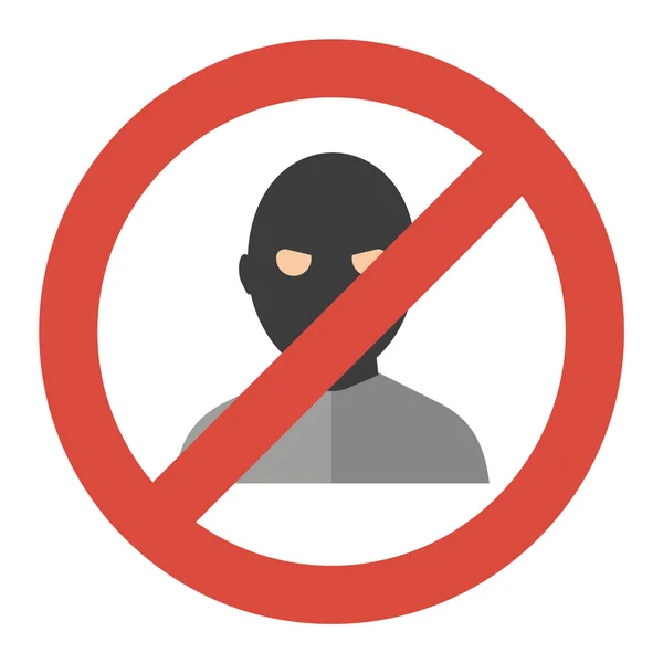 Criminele man vector illustratie. — Stockvector