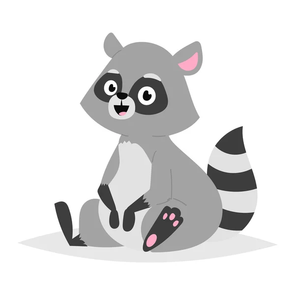 Funny raccoon vector illustration. — Stock Vector