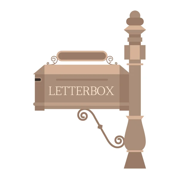 Post poštovní box vektor, samostatný — Stockový vektor