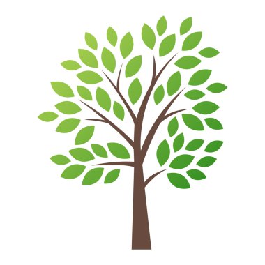 Stilize vektör ağaç logo simge