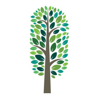 Stilize vektör ağaç logo simge