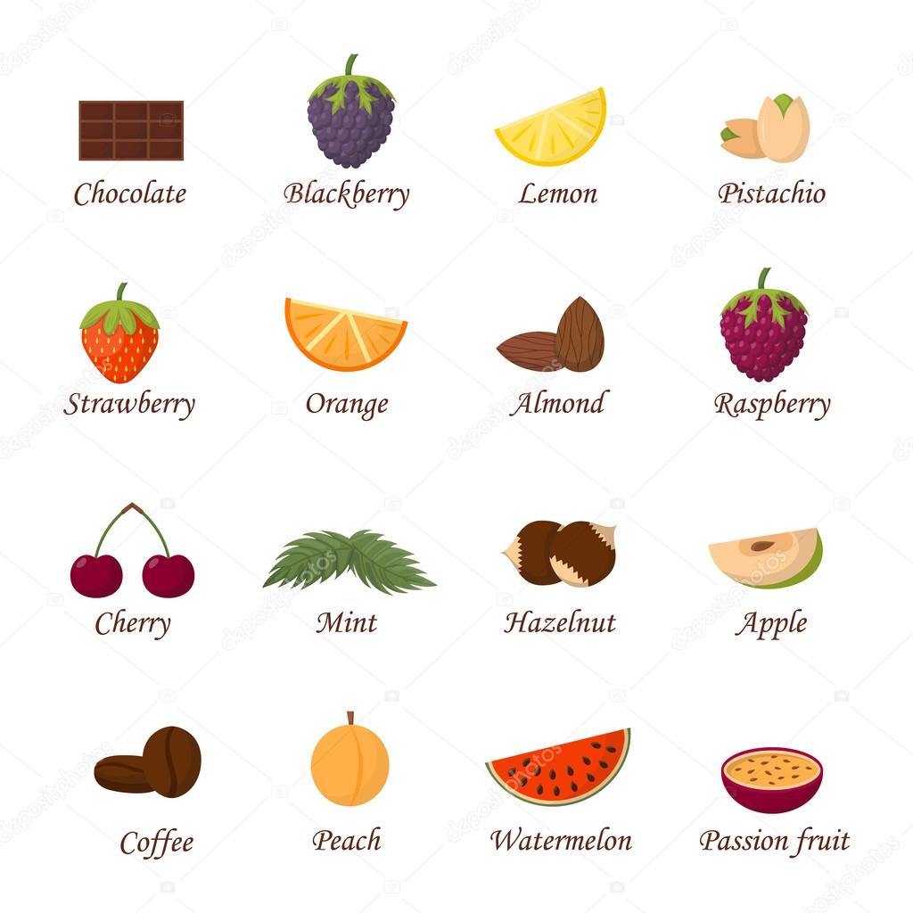 Fruits vector illustration.