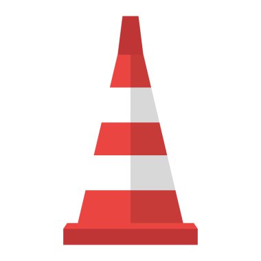 Yol koni şeritler dikkat simgesi olan