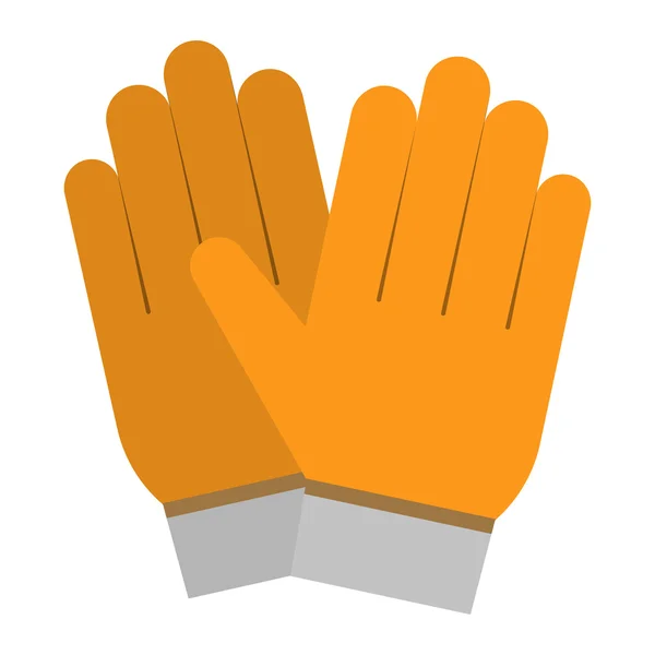 Gelbe Handschuhe Handschutz — Stockvektor