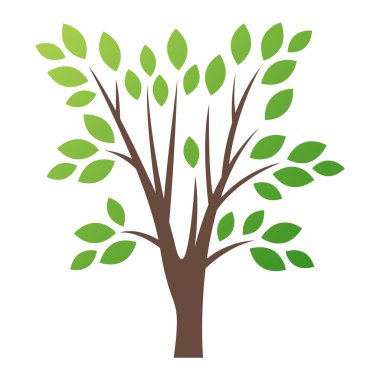 Stilize vektör ağaç logo simge