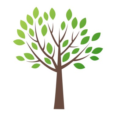 Stilize vektör ağaç logo simge