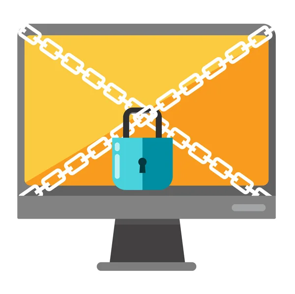 Internet security vector illustration — Stock Vector