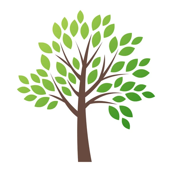 Stiliserad vektor träd logo ikon — Stock vektor
