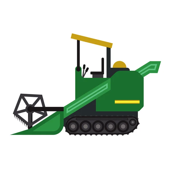 Harvester machine vector technic — Stock Vector