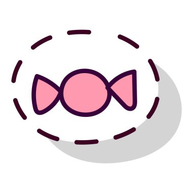 Şeker tatlı gıda vektör illüstrasyon