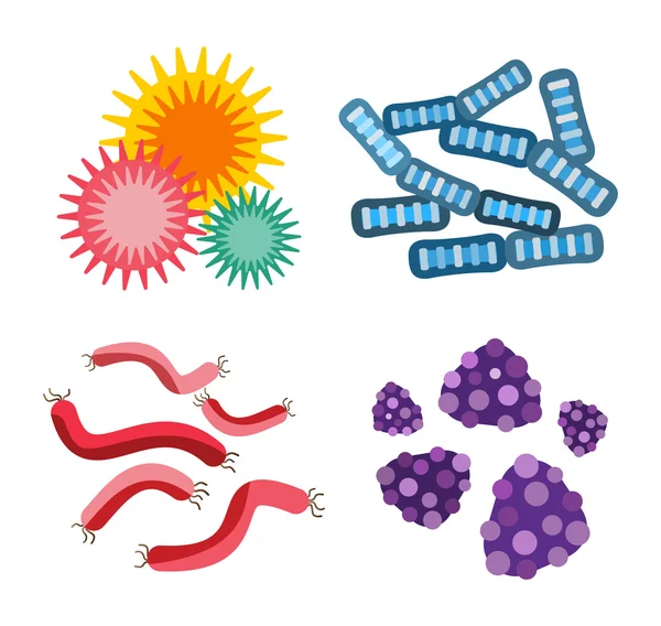 Bacterias virus vector icono — Vector de stock