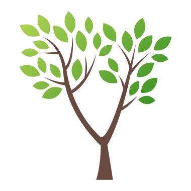 Stilize vektör ağaç logo simge