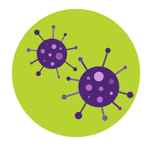 Bacterias virus vector icono — Vector de stock