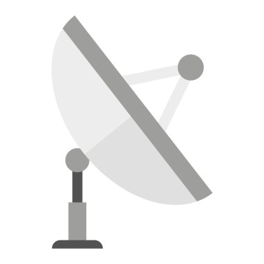 Uydu simge teknoloji vektör çizim.