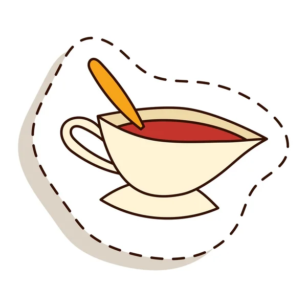 Tazza di tè caldo fresco — Vettoriale Stock
