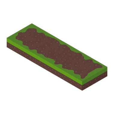 İzometrik ağaç vektör çizim.