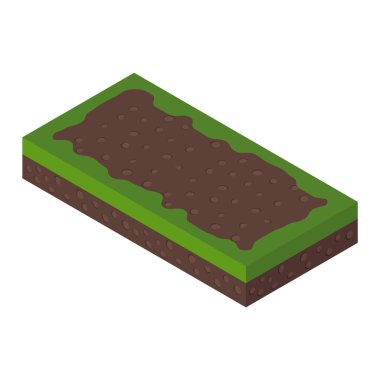 İzometrik ağaç vektör çizim.