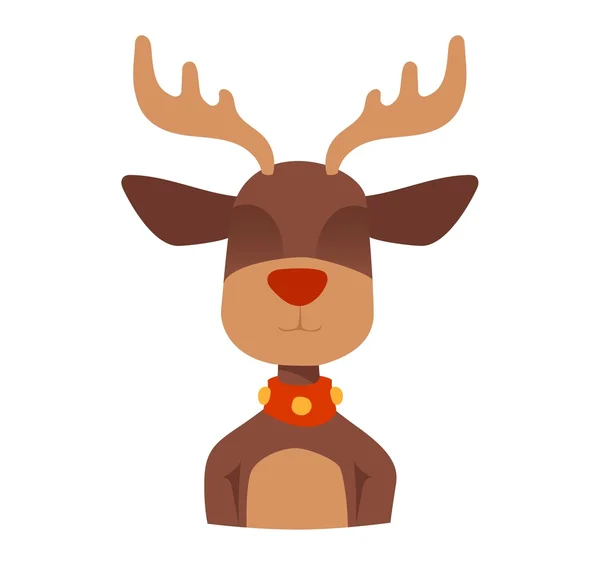 Happy cartoon Christmas Reindeer — Stockvector