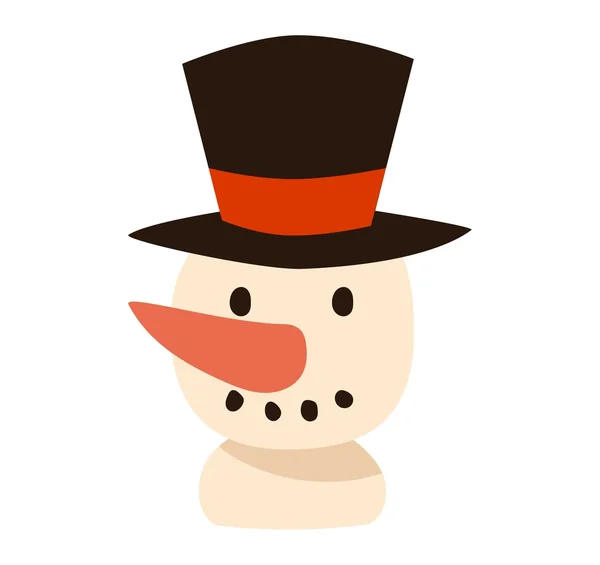 Cartoon snowman character — Stock Vector