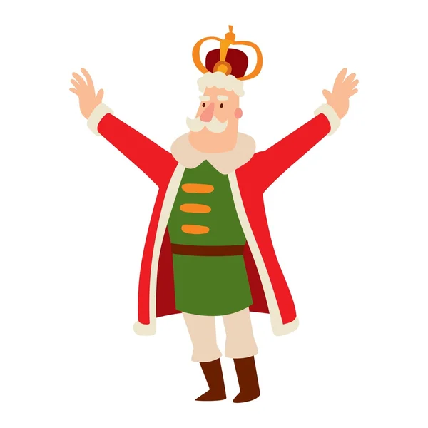 King cartoon vector character. — Stock Vector