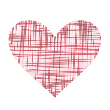 Kırmızı kalp vektör simgesi