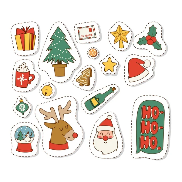 Christmas icons symbole vektorset. — Stockvektor