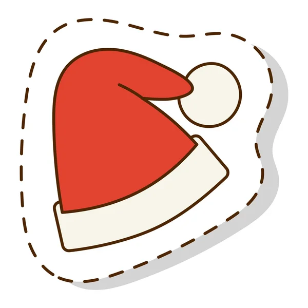 Weihnachtsmann Weihnachtsmütze Vektor Illustration. — Stockvektor