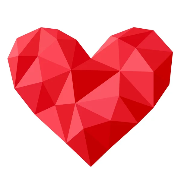 Kırmızı kalp vektör simgesi — Stok Vektör