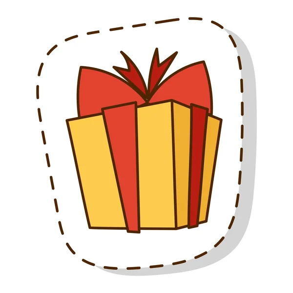 Geschenk box vector pictogram geïsoleerd — Stockvector