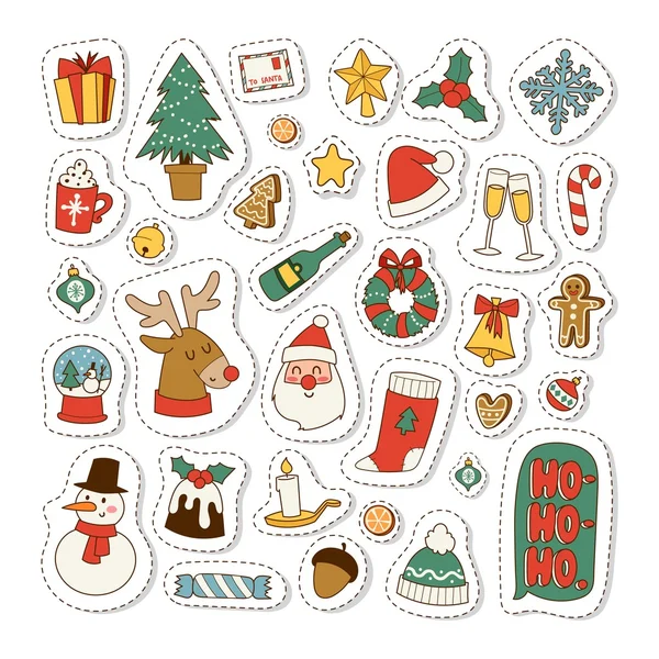 Christmas icons symbole vektorset. — Stockvektor