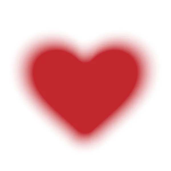 Červená ikona srdce — Stock fotografie